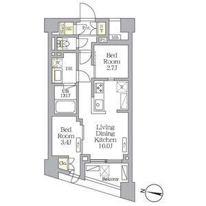 NOGATA RESIDENCE(2LDK/5階)の間取り写真