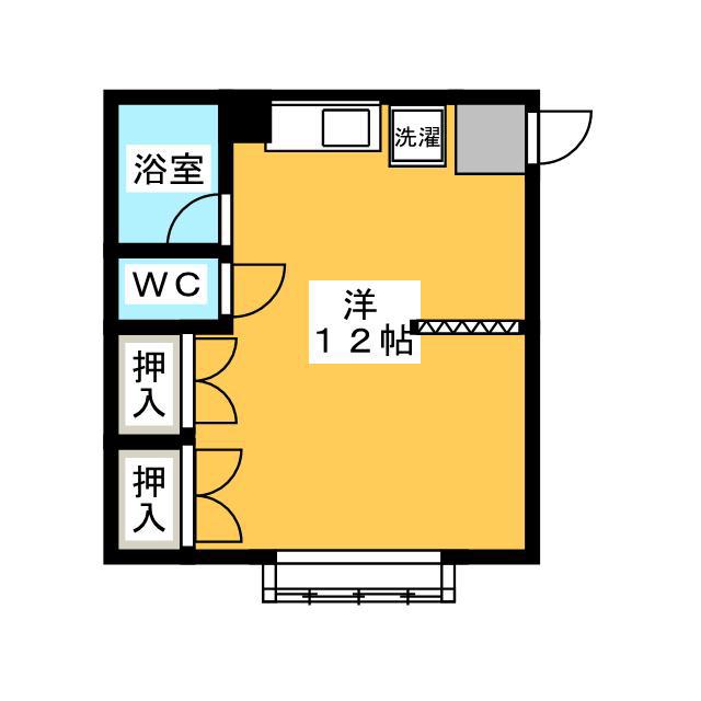 エルカワムラ I(ワンルーム/3階)の間取り写真