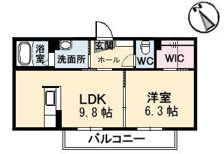 ビアンカ(1LDK/1階)の間取り写真