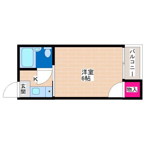 ピリカ平野宮町(1K/4階)の間取り写真
