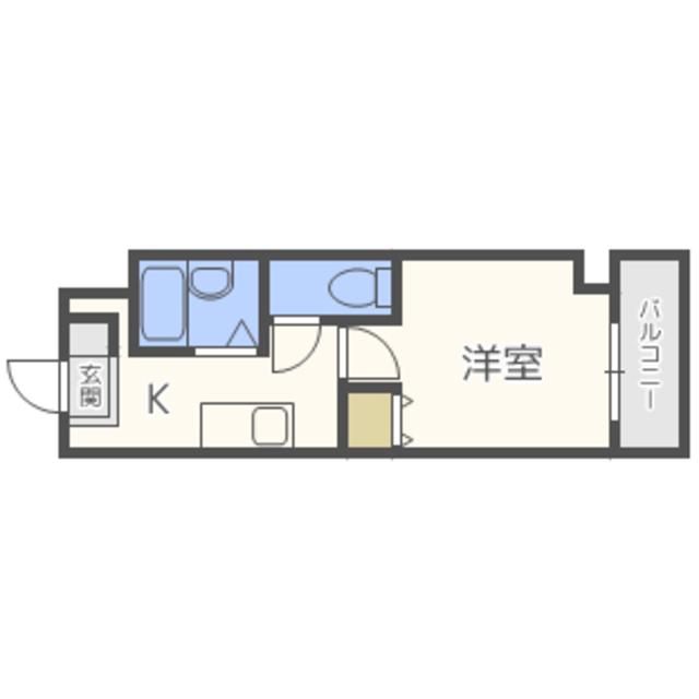 モアフィールド箱崎II(1K/11階)の間取り写真