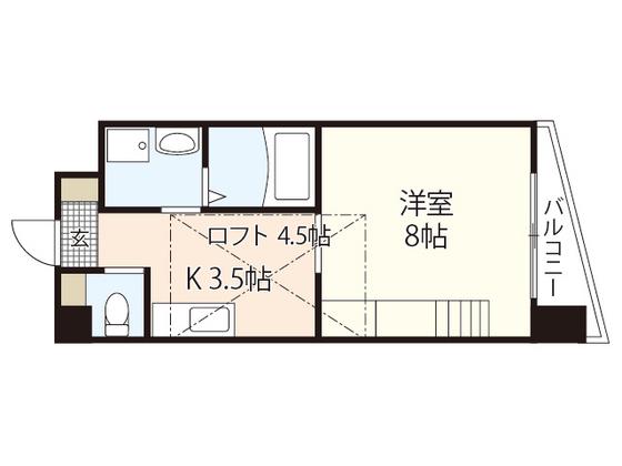 平勝ビル17(1K/3階)の間取り写真