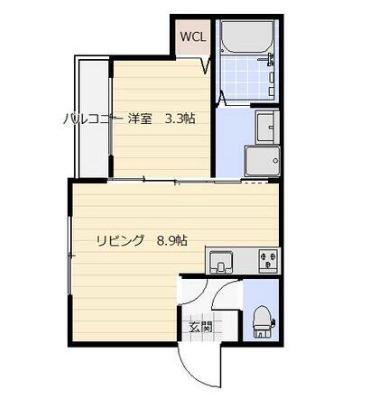 クレールソフィア(1LDK/1階)の間取り写真