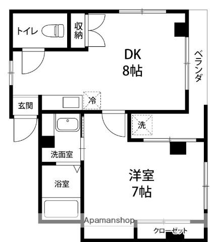 パールハイム(1LDK/2階)の間取り写真