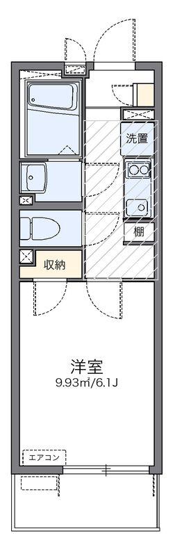 レオネクストシャトレー東四つ木(1K/2階)の間取り写真