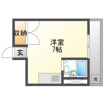 メゾン門田屋敷(ワンルーム/4階)の間取り写真
