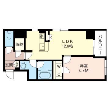 マストライフ中野坂上ANNEX(1LDK/10階)の間取り写真