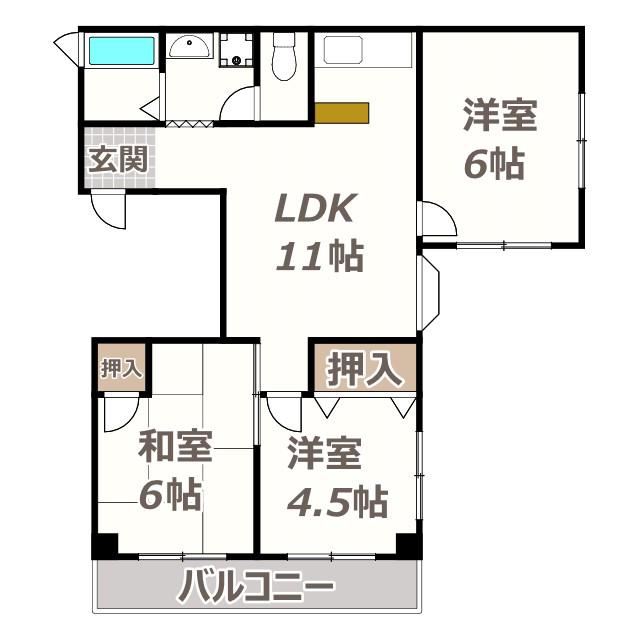 MKルミエール(3LDK/2階)の間取り写真
