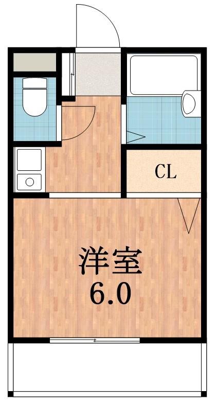 シャルマン昭和町(1K/4階)の間取り写真