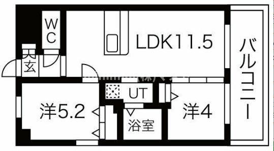 クリスタルコート(2LDK/2階)の間取り写真