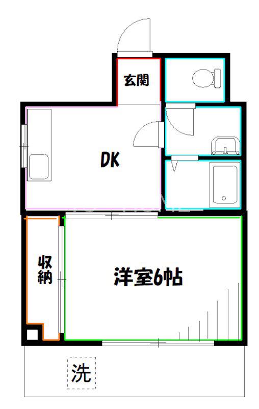 センチュリー三鷹(1DK/1階)の間取り写真