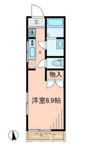 メゾン エスポワール(ワンルーム/3階)の間取り写真