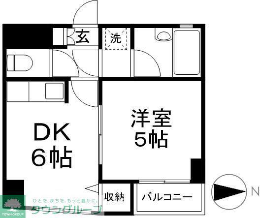 グローリーハイツ南阿佐ヶ谷(1DK/2階)の間取り写真