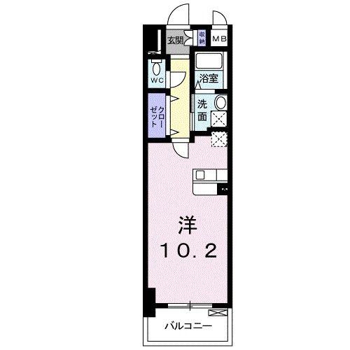 東和第一ビル(ワンルーム/2階)の間取り写真
