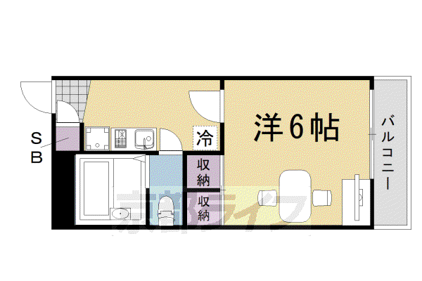 レオパレス佐井通(1K/2階)の間取り写真