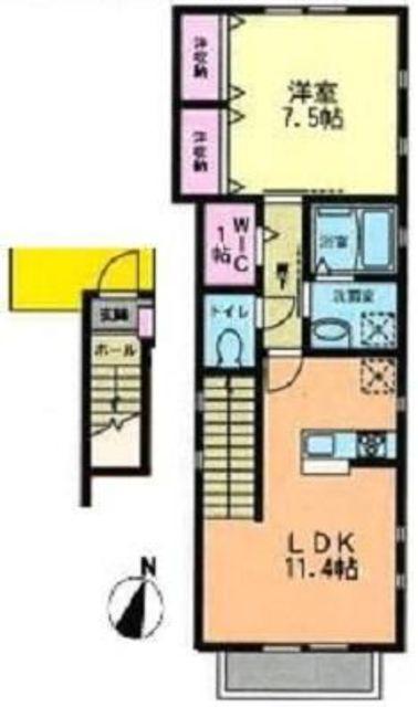 サンパティーク梶ヶ谷(1LDK/2階)の間取り写真