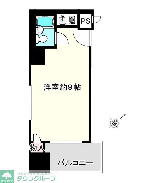 ライオンズマンション南青山シドニービル(ワンルーム/8階)の間取り写真