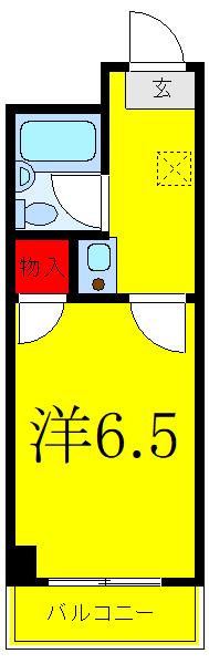 ヴィラ旭(1K/2階)の間取り写真
