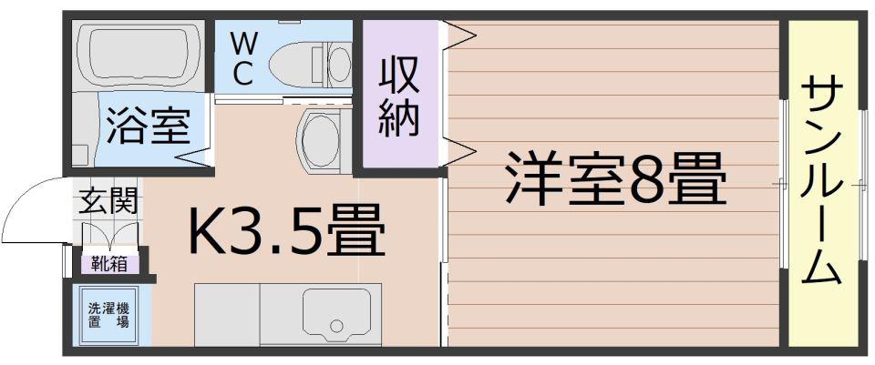 住吉ハイツ(1K/1階)の間取り写真