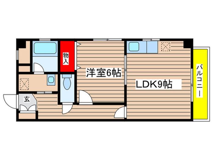 ネオコート塩釜(1LDK/2階)の間取り写真
