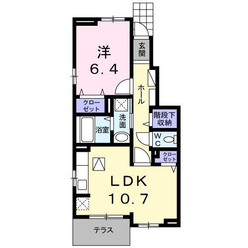 サンリット・セレノ III(1LDK/1階)の間取り写真