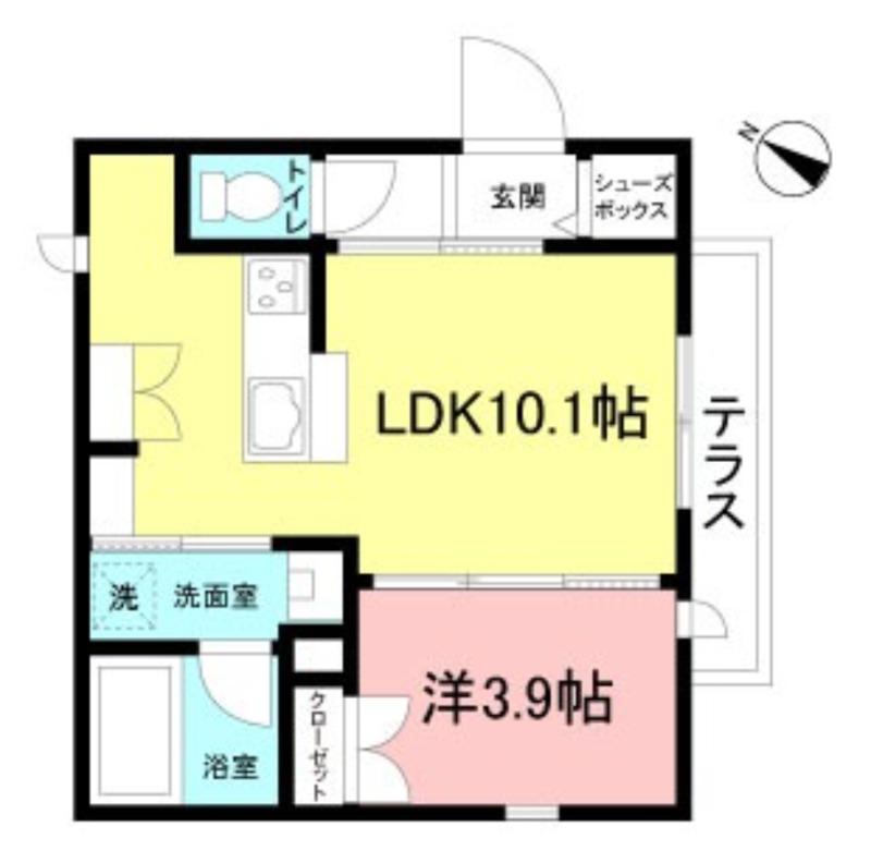 エクセル北千住(1LDK/1階)の間取り写真