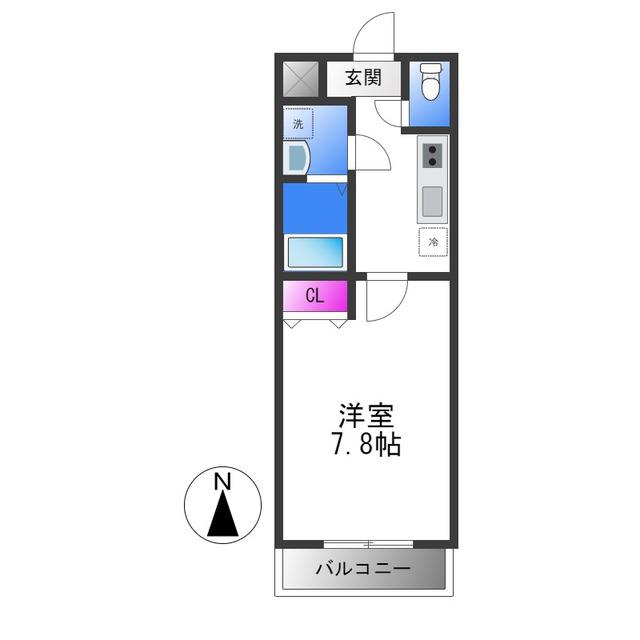 フジパレス光南町II番館(1K/2階)の間取り写真