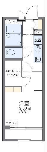 レオパレスボニータドイス(1K/1階)の間取り写真