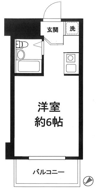 ハイシティ高田馬場(ワンルーム/8階)の間取り写真