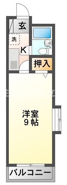 サンコートYOSHIKAWA(1K/2階)の間取り写真
