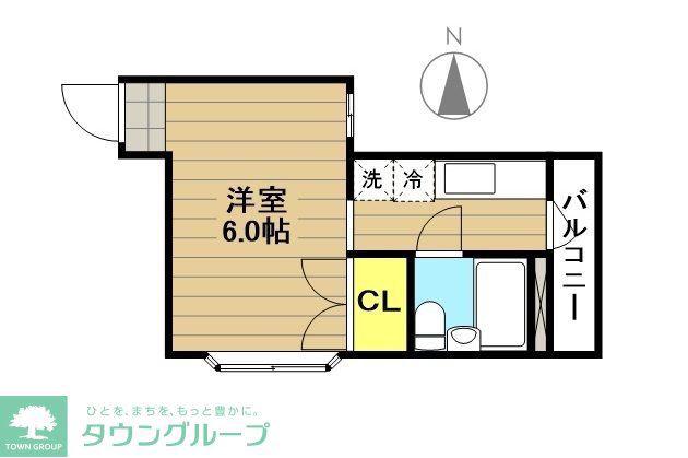 コーポヒラタ(1K/3階)の間取り写真