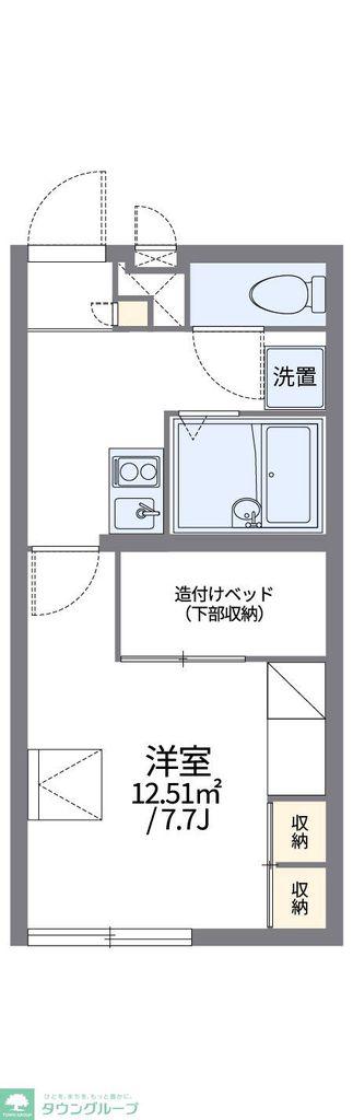 レオパレスキャンサーII(1K/1階)の間取り写真