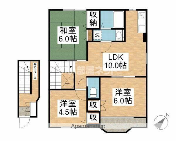 東武伊勢崎線 羽生駅 徒歩19分 2階建 築28年(3LDK/2階)の間取り写真