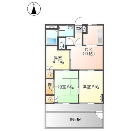 ACURO HILLS(3DK/1階)の間取り写真