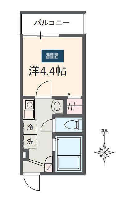 MELDIA東向島I(1K/2階)の間取り写真