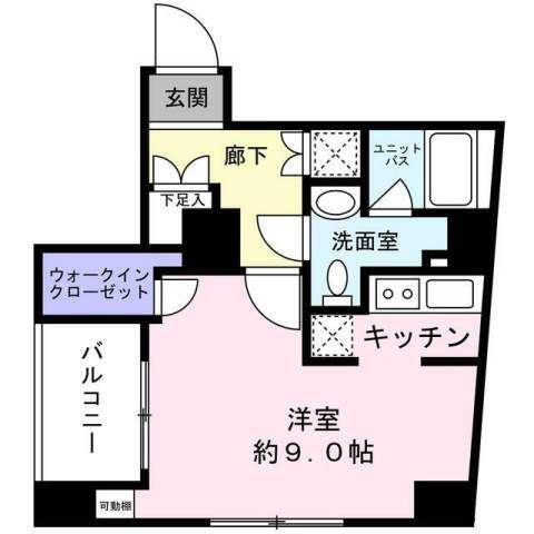 リガーレ本所吾妻橋(1K/3階)の間取り写真