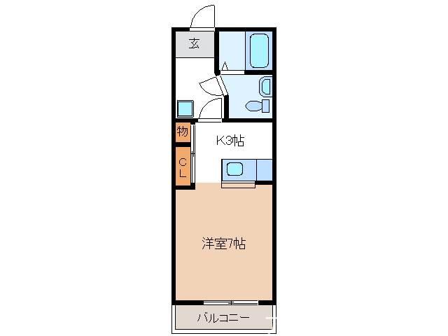 アルフ21 II(1K/2階)の間取り写真