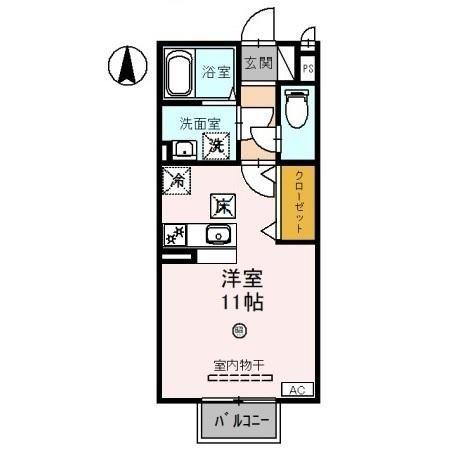 フレシール和田(ワンルーム/1階)の間取り写真
