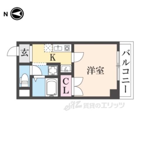 MY尼崎(1K/5階)の間取り写真