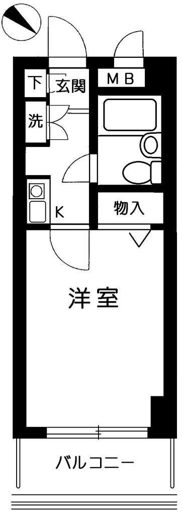 ブランシェ池袋(1K/5階)の間取り写真