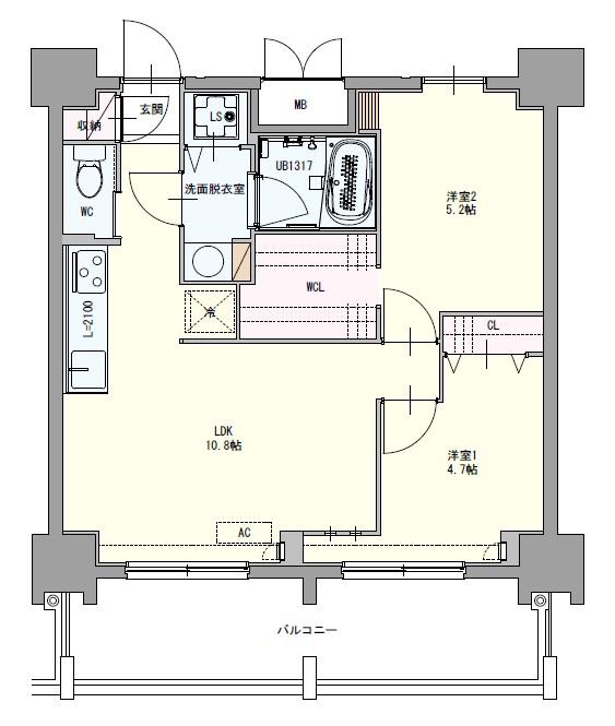 SK BUILDING10(2LDK/2階)の間取り写真