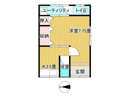 錦町文化(1K/2階)の間取り写真