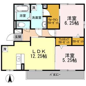 ROBLE今伊勢(2LDK/2階)の間取り写真