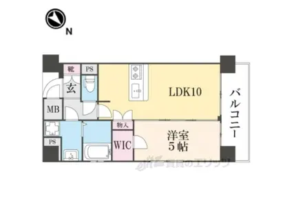 クリスタルグランツ京都西大路(1LDK/7階)の間取り写真