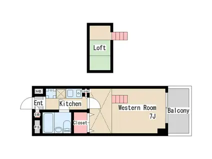 グレース稲葉(1K/4階)の間取り写真