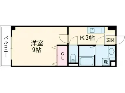 コンフォールIII(1K/3階)の間取り写真