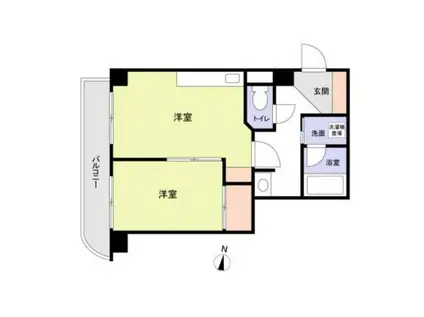 COCOPAL富士見台(1LDK/1階)の間取り写真