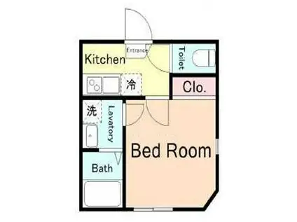 CHUM AOTO(1K/2階)の間取り写真