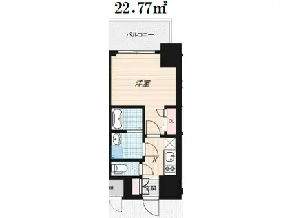 レオンコンフォート神戸駅前(1K/10階)の間取り写真