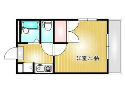 アモーレ福島(1K/2階)の間取り写真